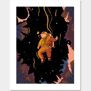 Deep dark space diver Posters and Art